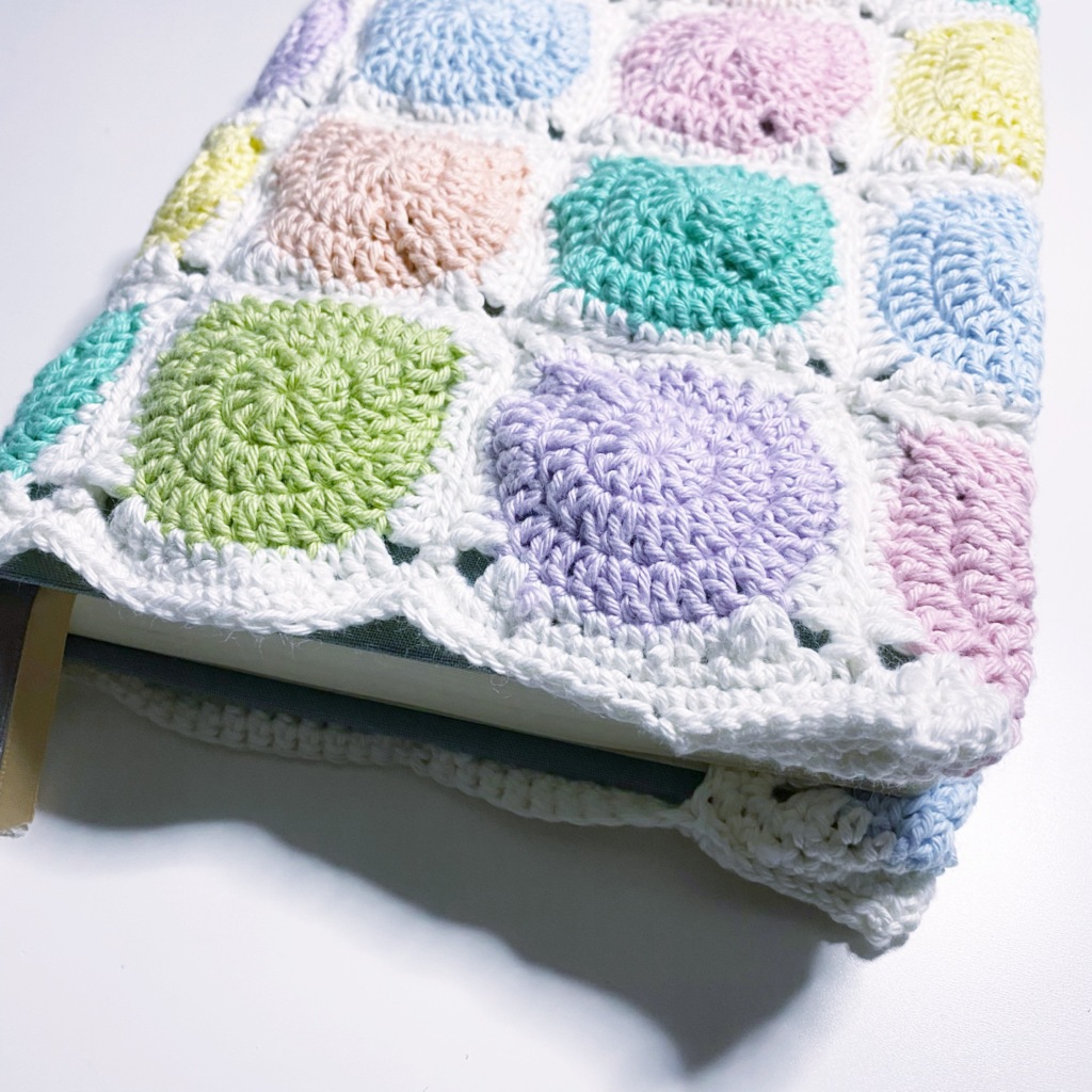 Granny square book cover – Honouring M.E. Crochet Blog